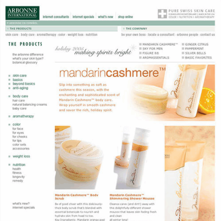 Arbonne Website Design & Maintenance